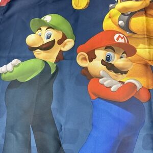 2 Franco Kids Super Mario Brothers Curtains Nintendo Mario Blue - 65" X41"panels